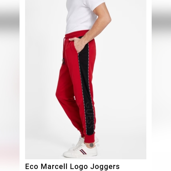 Guess Iben Hoodie Colorblock Jogger Set Red, Black & White Men's (2023) NWOT - Picture 9 of 15